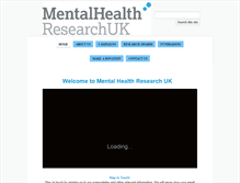 Tablet Screenshot of mentalhealthresearchuk.org.uk